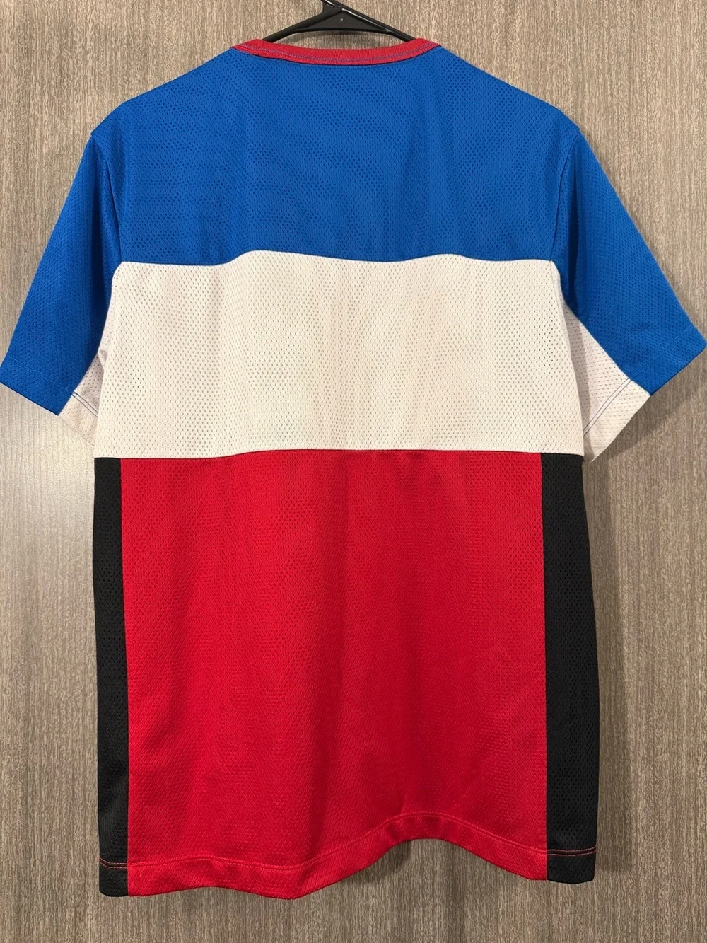 True Religion Blue White Red Black Colorblock Athletic Tee